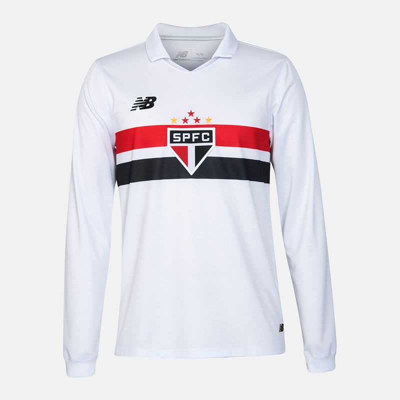 Camiseta New Balance Fan de São Paulo Primera 24/25 de manga larga