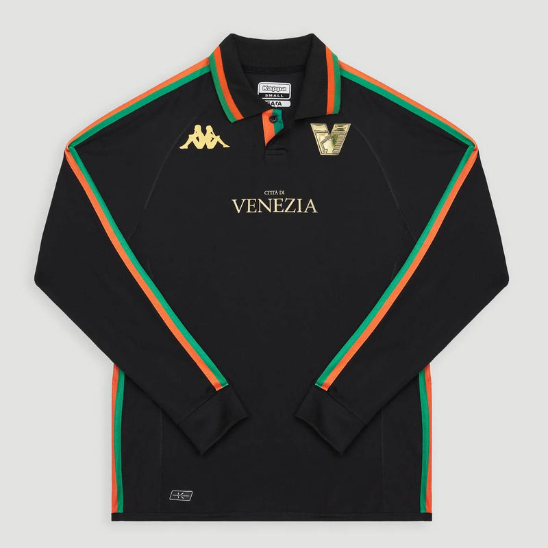 Camiseta Manga Larga Venezia I 22/23 - Kappa Torcedor Masculina - Negro