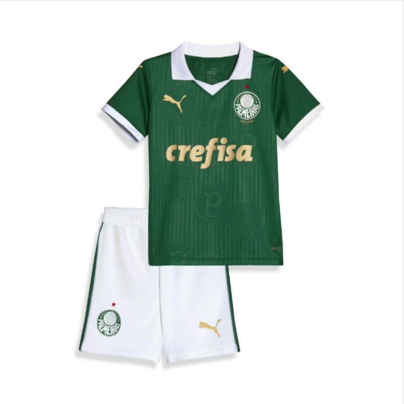 Kit Infantil Palmeiras Uniforme Titular 24/25 Puma