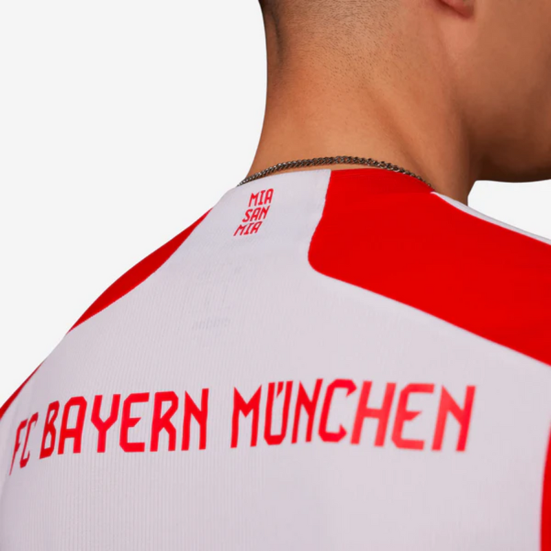 Camisa Bayer de Munchen 23/24 - Adidas Torcedor Masculina - Branco e Vermelho